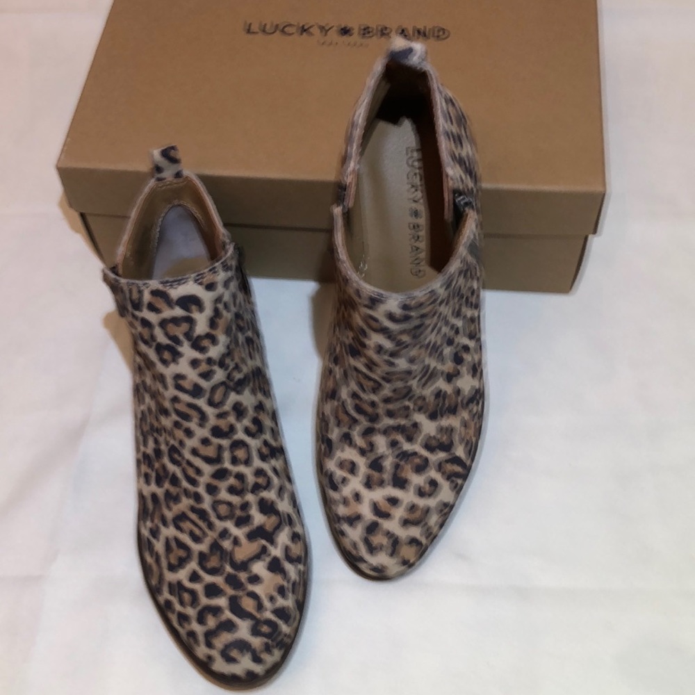 Lucky Brand bootie Leoprd print